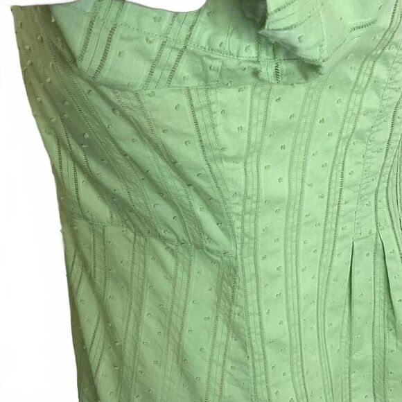 Coldwater Creek Women's Size 1X Plus Pale Green Shirt Sleeve Button Down Top - Picture 5 of 12